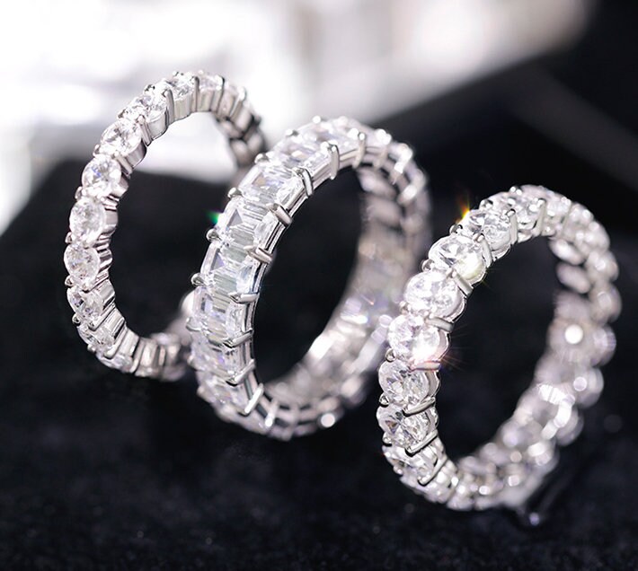 Stunning High Quality Imitation Diamond Ring 18K White Gold Etsy