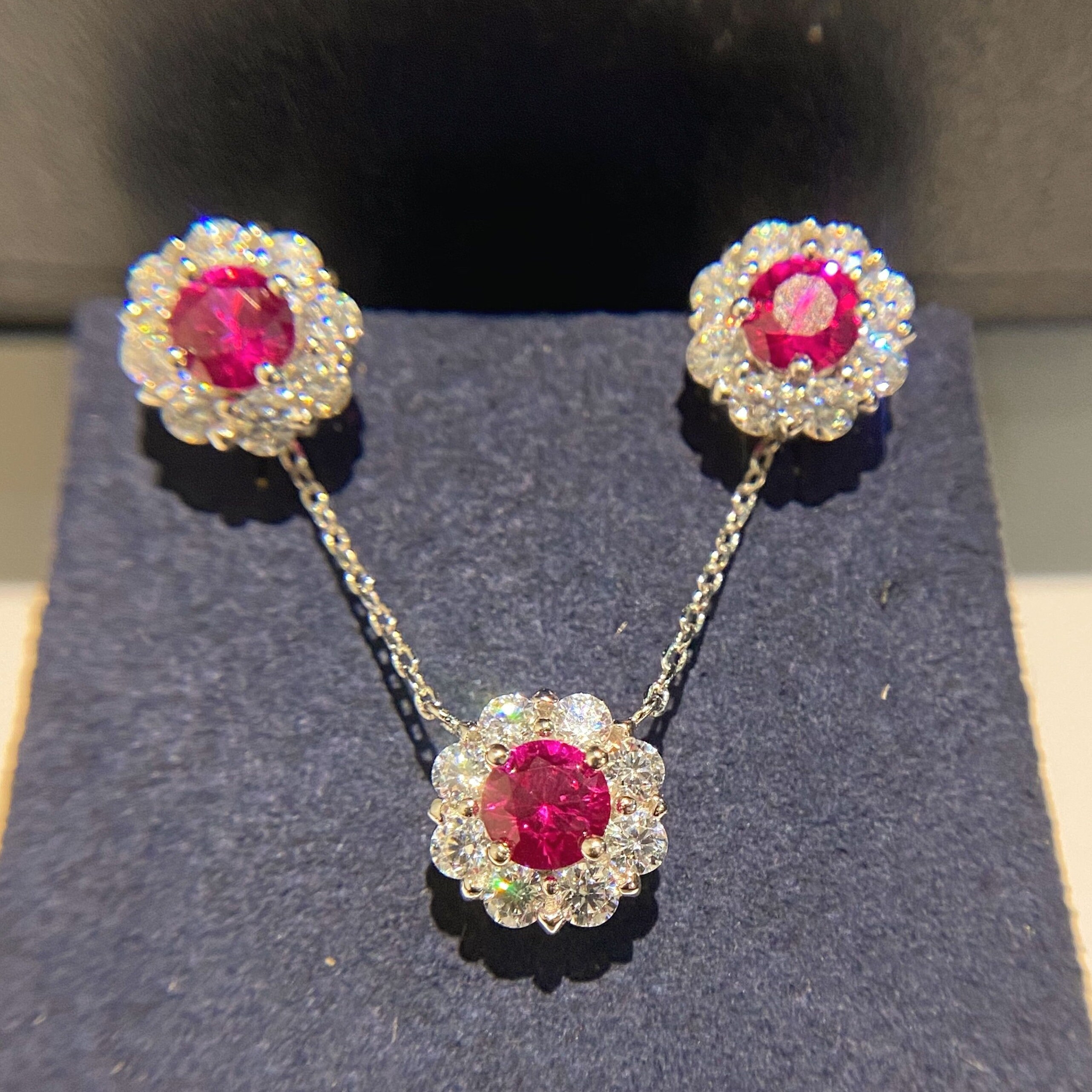 Jewelry Set Stunning High Quality Imitation Ruby Necklace Etsy UK