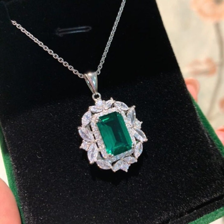 Jewelry Set Stunning High Quality Imitation Emerald Necklace - Etsy