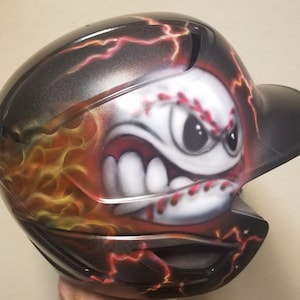 Custom airbrushed ball helmet
