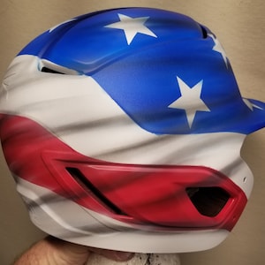 Custom airbrushed ball helmets (Artwork Only) customer provided helmet.