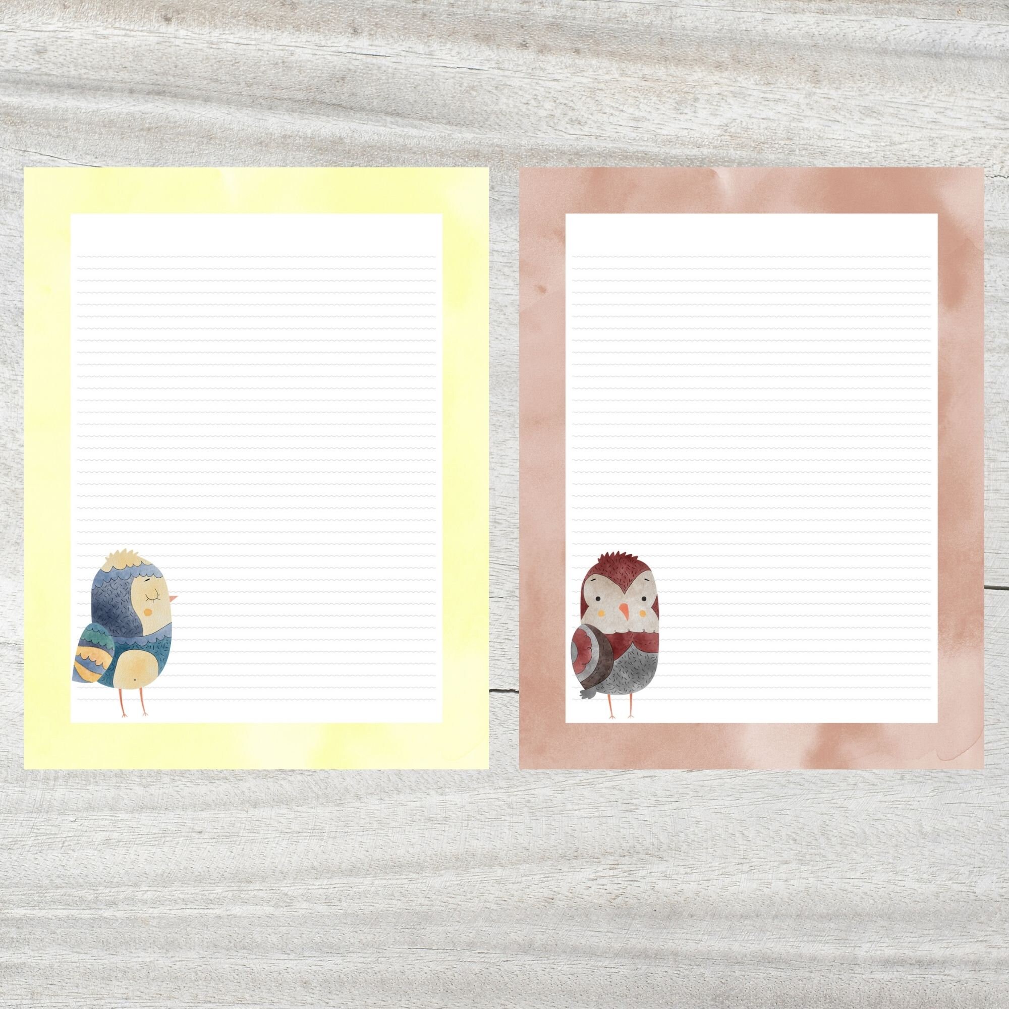 Printable Bird Letter Writing Stationary Bird Stationary With | Etsy