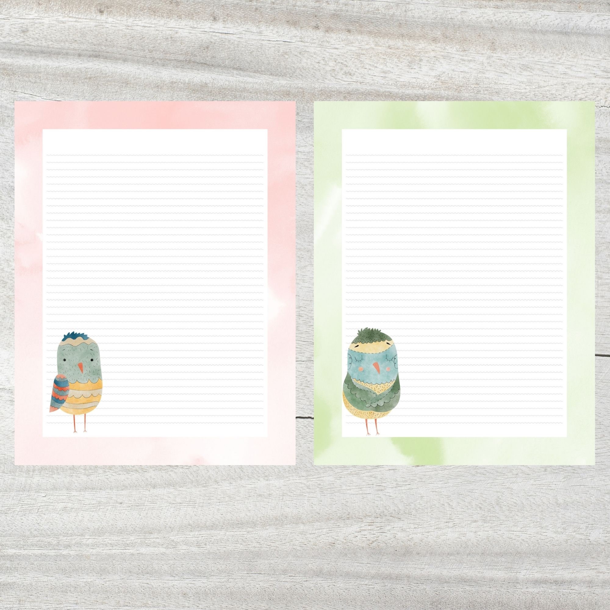 Printable Bird Letter Writing Stationary Bird Stationary With | Etsy