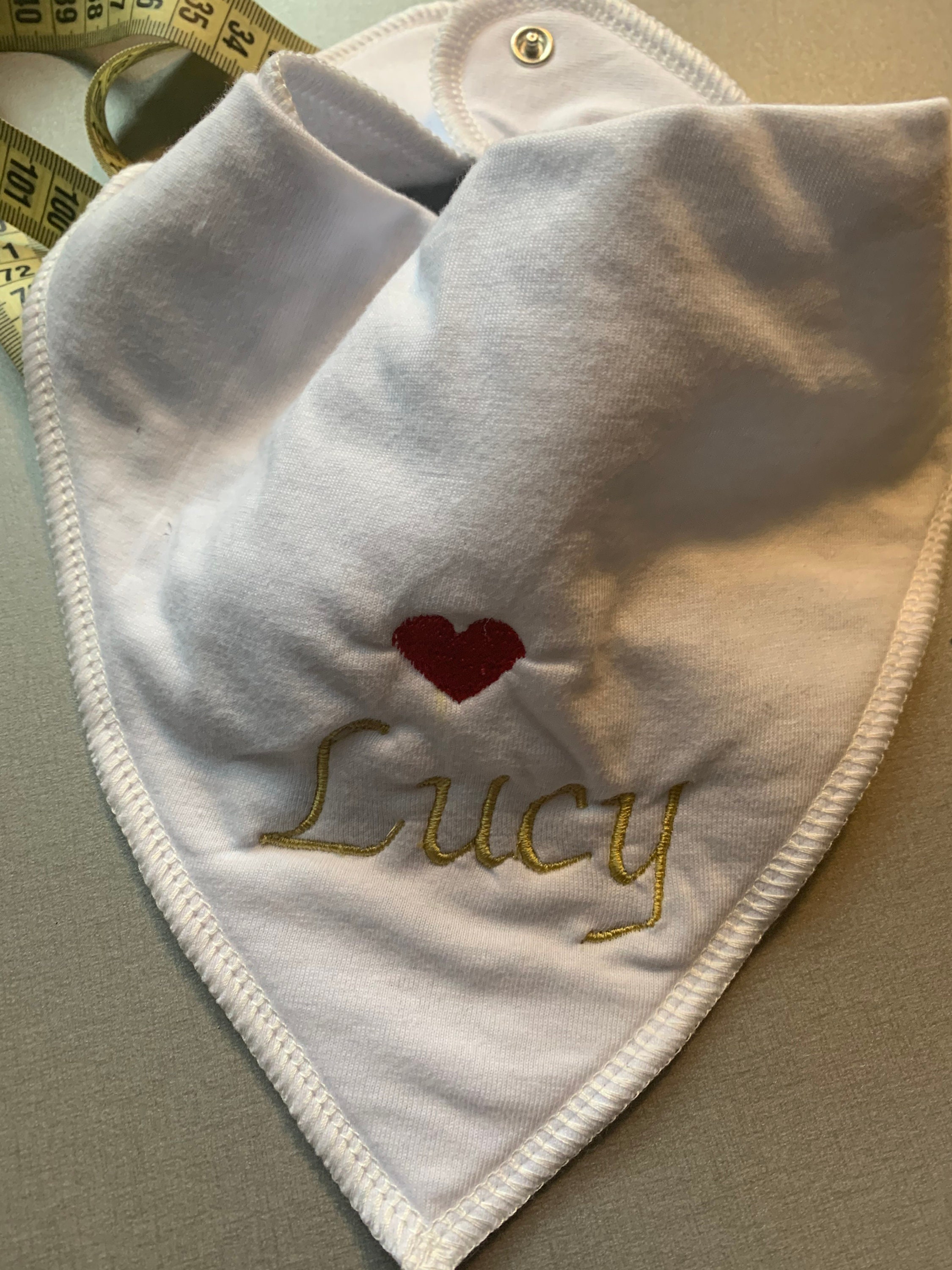 Personalisiertes Hunde-Bandana Mit Besticktem Namen – Kariertes Halstuch Mit Quasten Für Kleine & Mittlere Hunde