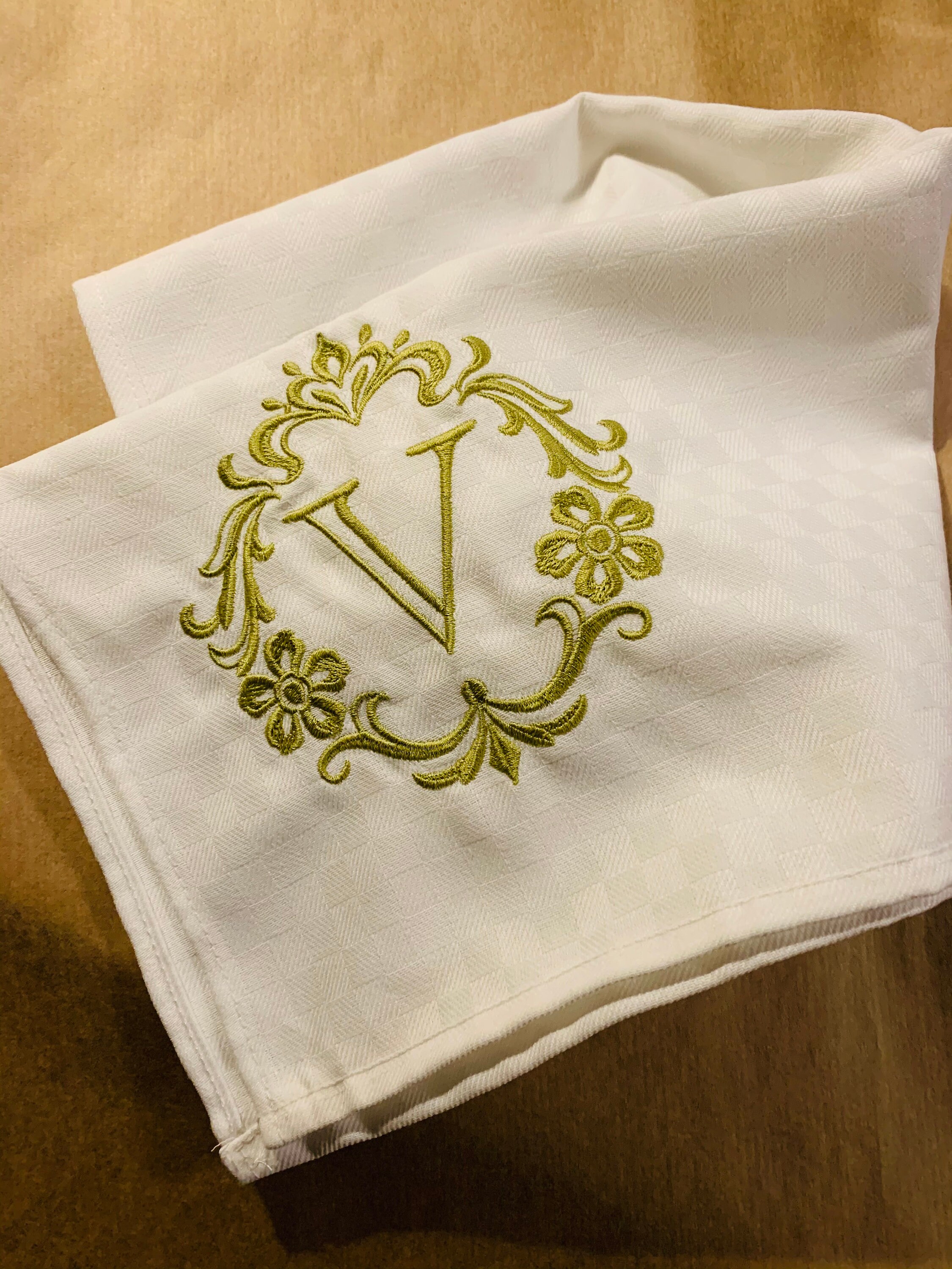 Custom Kitchen Towel with Monogram / Personalized Tea Towel / Etsy