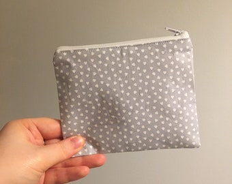 Grey Pouch | Coin Purse | Mum Gift Christmas | Handmade Small Purse | Gift Wallet