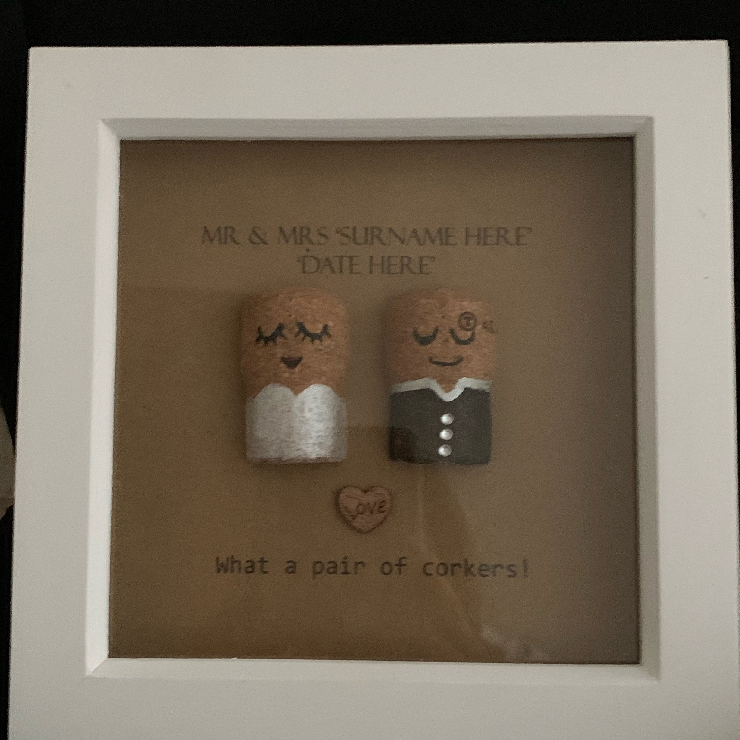 Personalised Framed Wedding Day Gift Etsy