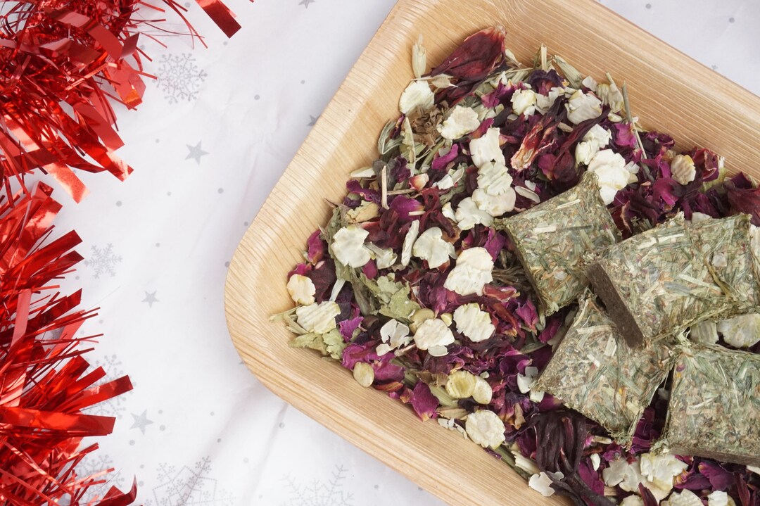 Preorder Christmas Dinner for Bunnies Forage Hay Bites Etsy