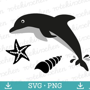 Dolphin SVG PNG cutting file for birthday shirts, bags, cushions, school cones | Digital download sublimation, laser, DTF, Cricut, Silhouette
