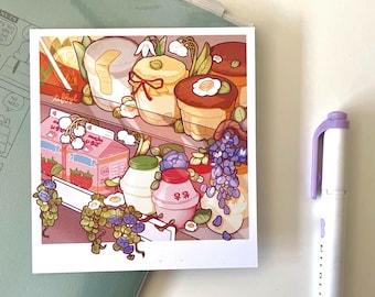 Convenience Store Art Print - Kawaii Anime Food