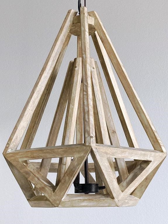 Real Wood Prizmo Farmtop Chandelier Sustainable Wood Etsy