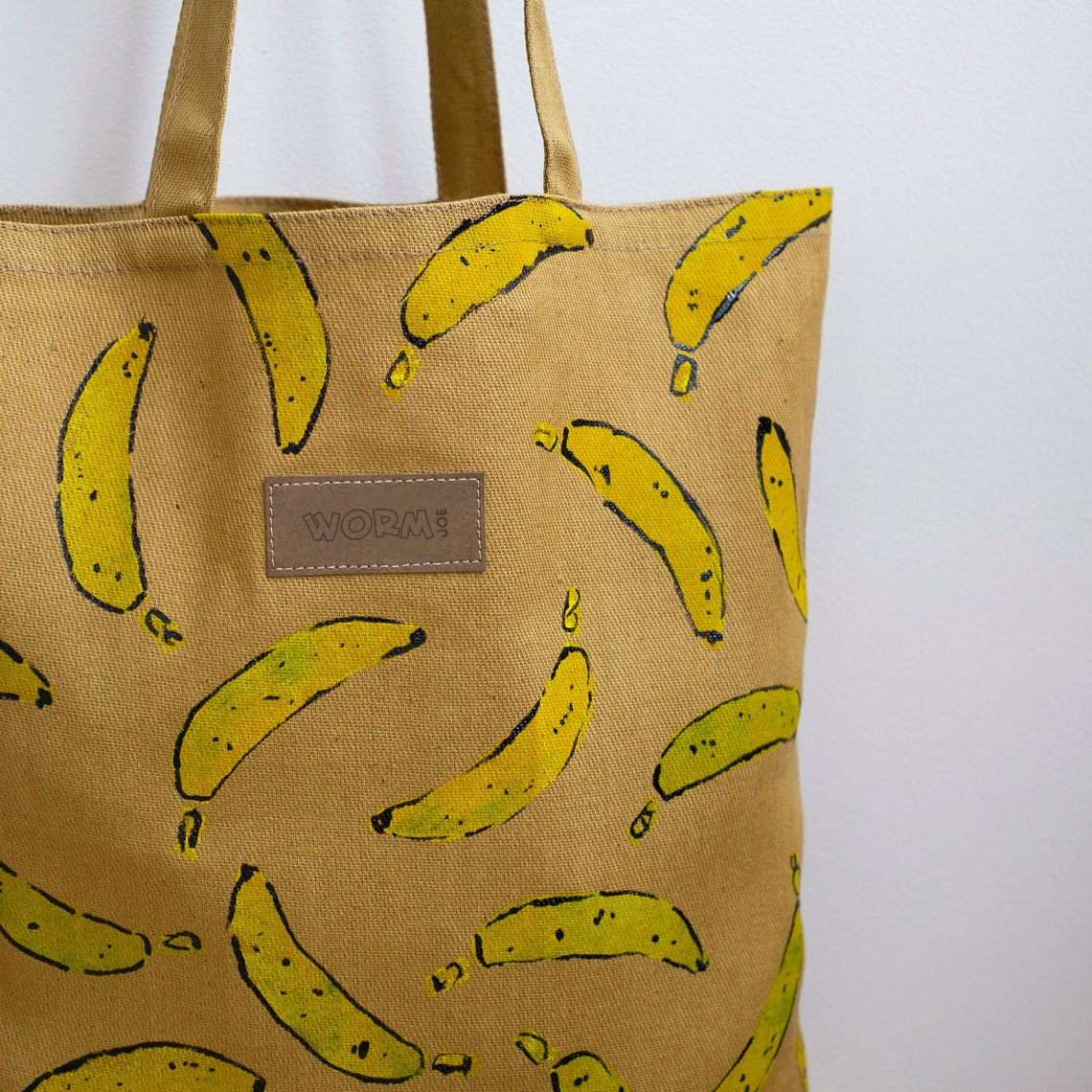 Banana Tote Bag Cotton Bag Linen tote bag Grocery bag Eco Etsy