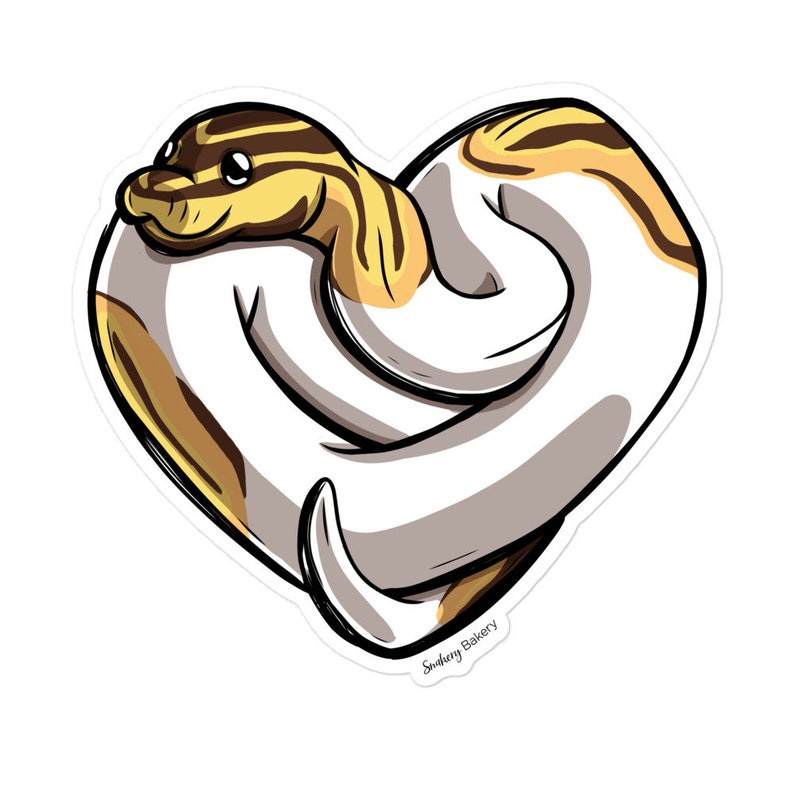 Piebald Ball Python Sticker Art Cute Ball Python Art - Etsy