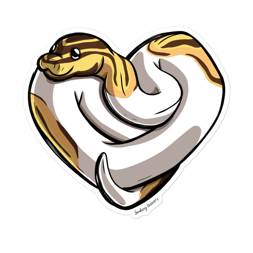 Piebald Ball Python Sticker Art Cute Ball Python Art - Etsy