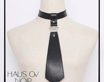 Andras - Harness PU Leather Neck Tie Gothic PU Leather