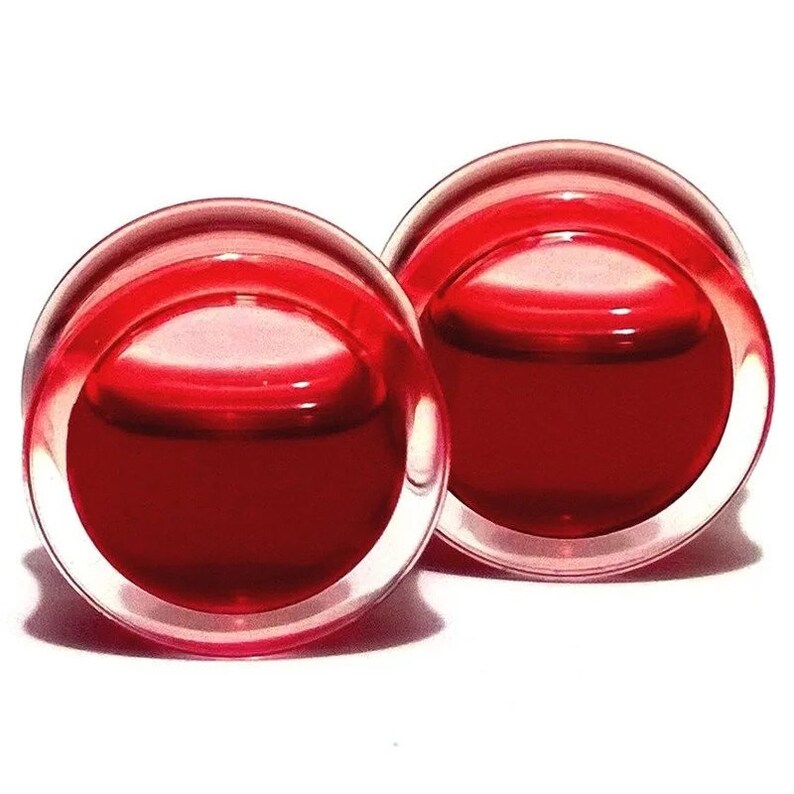 Bathory Red Liquid Blood Ear Gauges ear Plugs acrylic Etsy