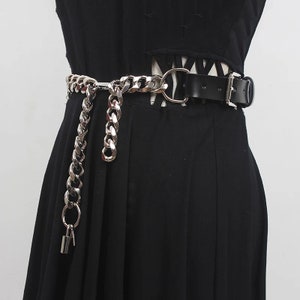 Leraie Locker Chain Belt Gothic PU Leather - Etsy