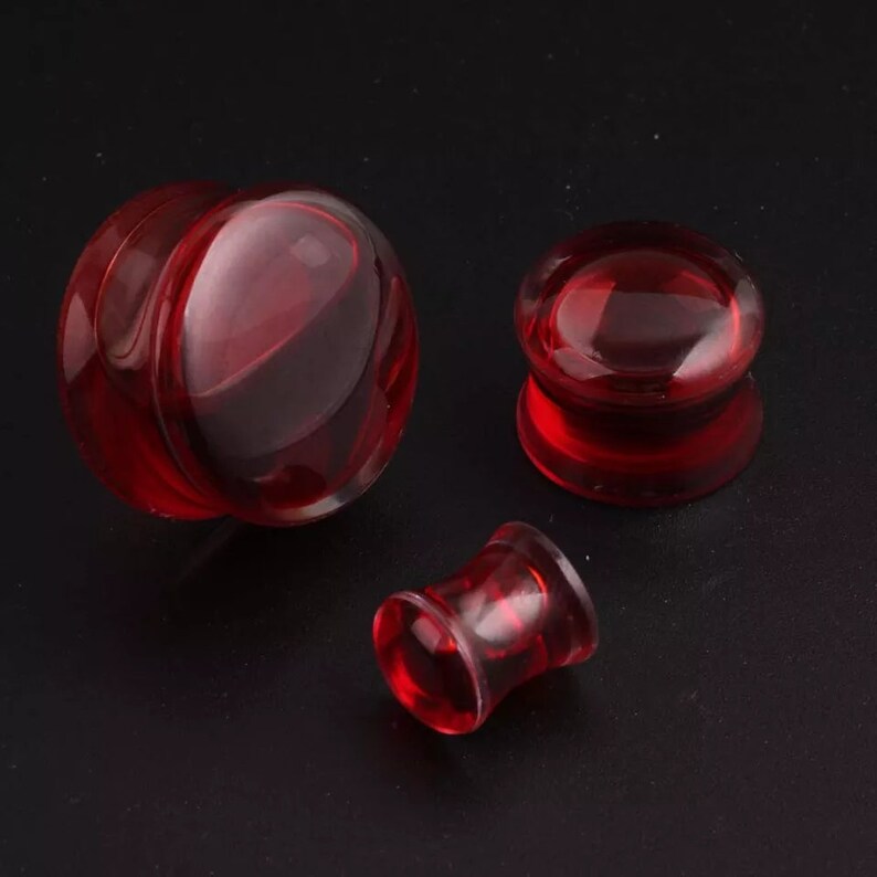 Bathory Red Liquid Blood Ear Gauges ear Plugs acrylic Etsy