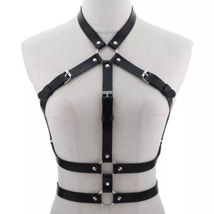 PU Leather Gothic Harness Chest Harness Goth Harness Belt - Etsy