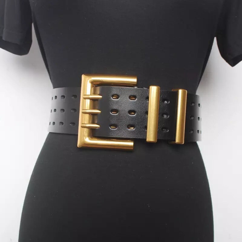 PU Leather Big Buckle Belt