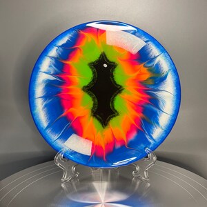 Neon Alien Eye Fluid Art