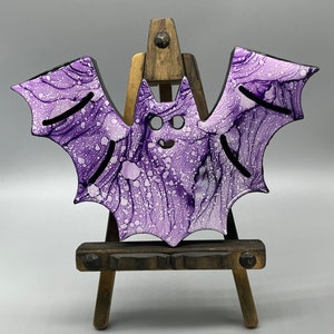 Purple Resined Bat Wood Cutout