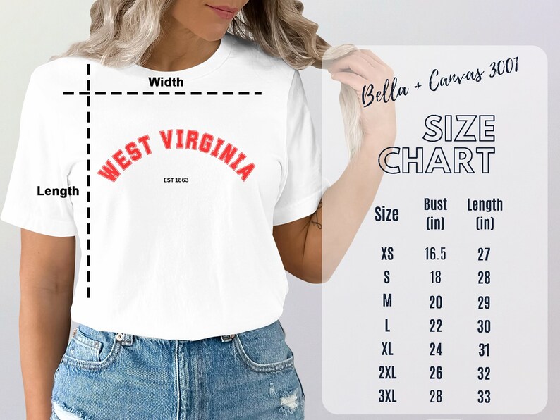 West Virginia Women's Tshirt, West Virginia Est. 1863 Tshirt, West