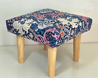Tall William Morris Floral Foot stool
