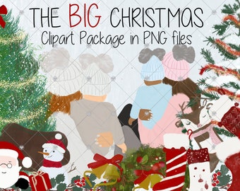 Christmas clipart - The BIG Christmas Clipart Bundle - Holiday Clipart - Merry christmas - Christmas - Winter clipart - Instant download