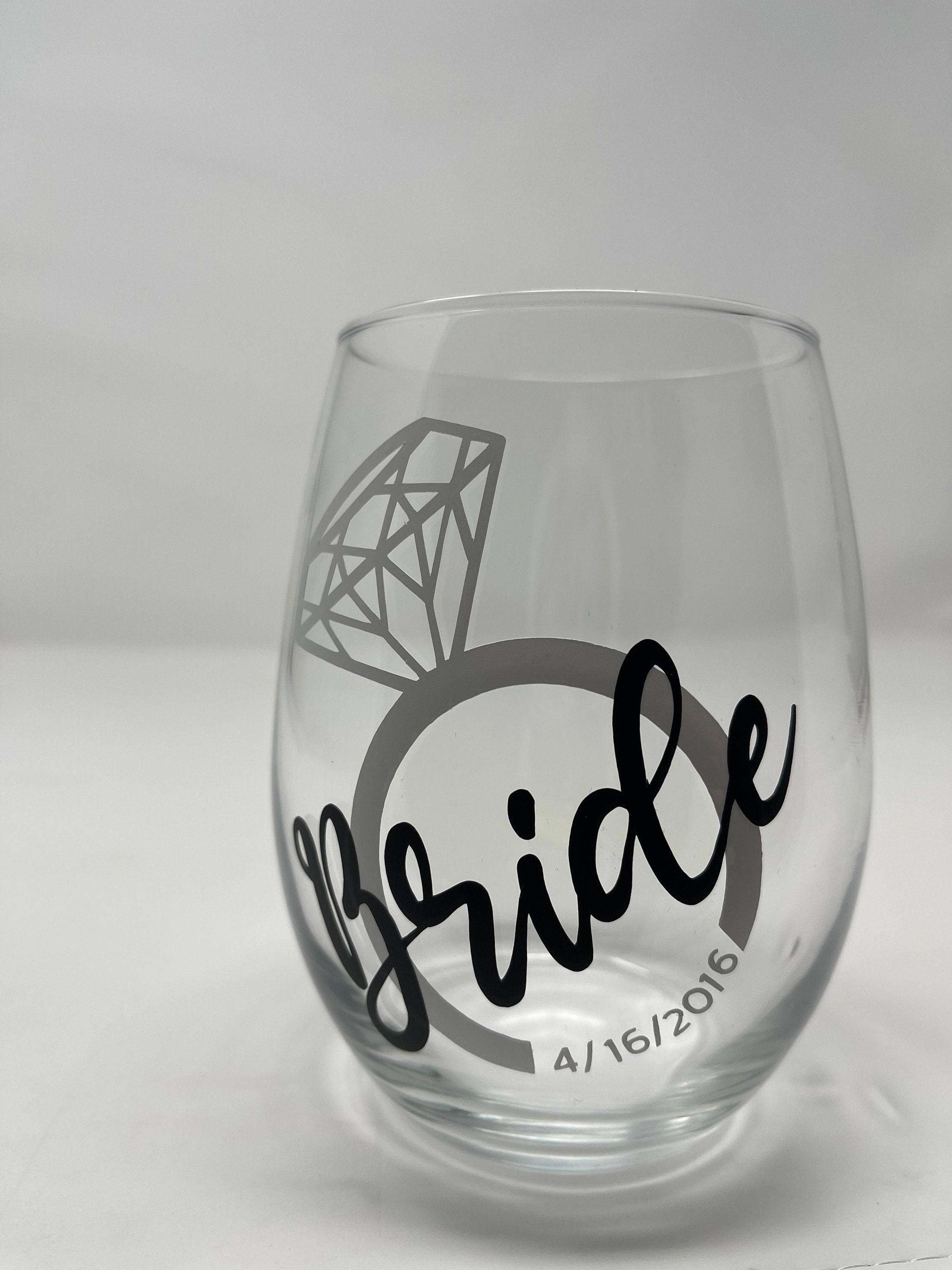 Personalized Bride Wine Glass for Bridal Shower Bridal Shower Etsy