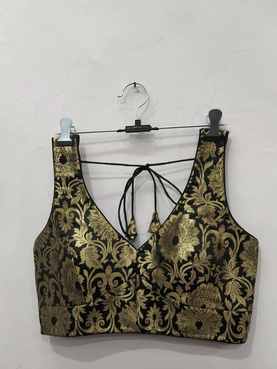 Black Brocade Blouse - Etsy