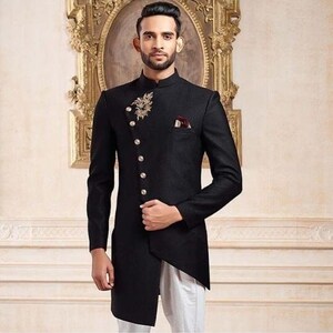 Stylish Fish Cut Jodhpuri Suit for Men Bandhgala Jacket Indian - Etsy