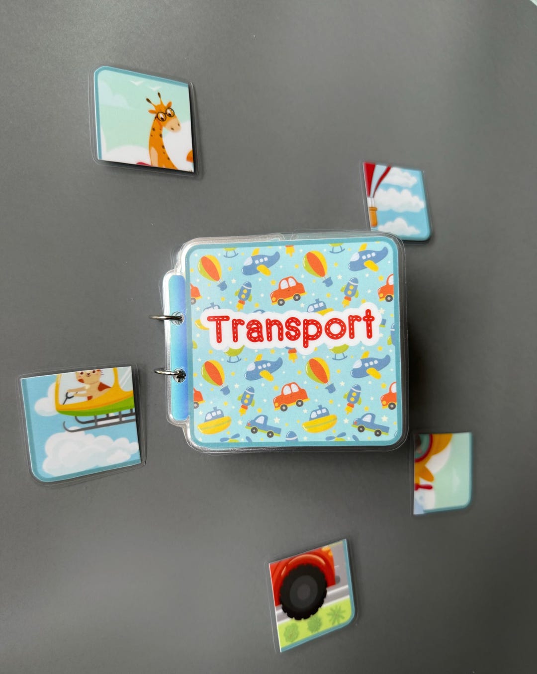 Mini Transport Puzzle Book | Velcro Car Puzzle for Toddlers | Travel ...
