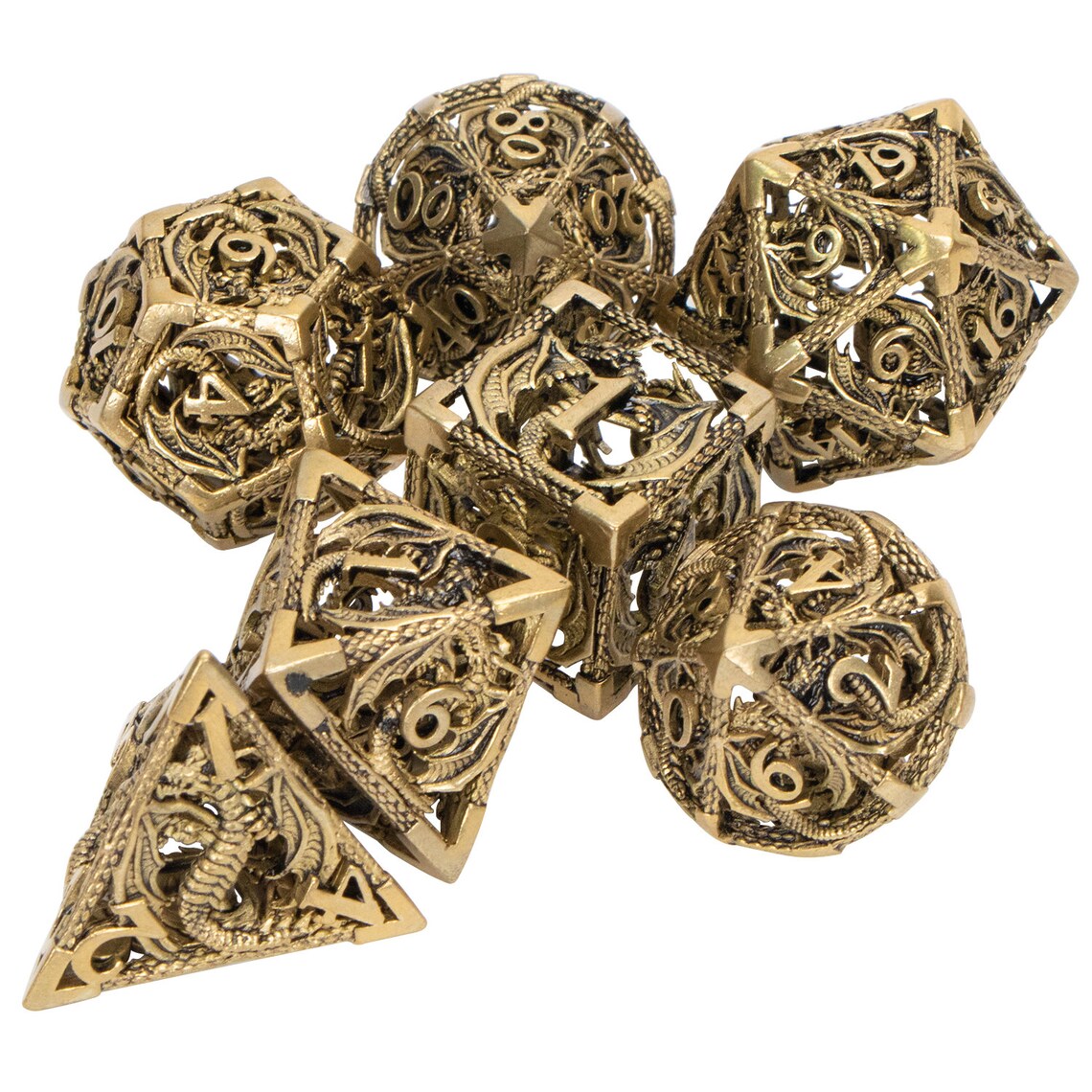 Metal D&D Dice7 Pcs Metal DND Dice Polyhedral Metal Dice Etsy
