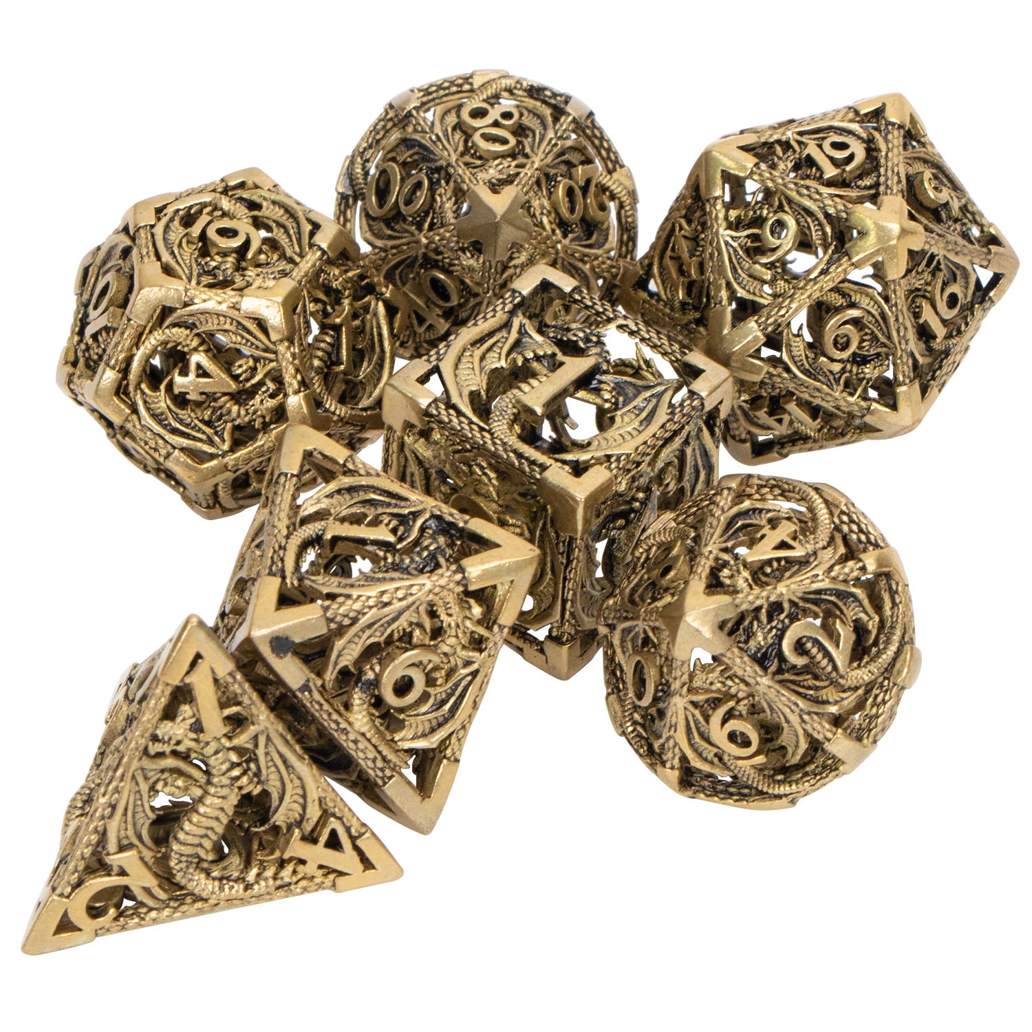 Metal D&D Dice7 Pcs Metal DND Dice Polyhedral Metal Dice Etsy