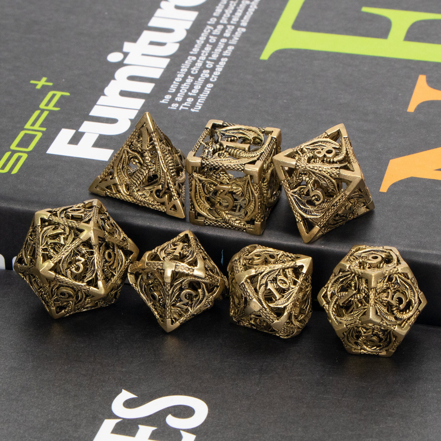 Metal D&D Dice7 Pcs Metal DND Dice Polyhedral Metal Dice Etsy