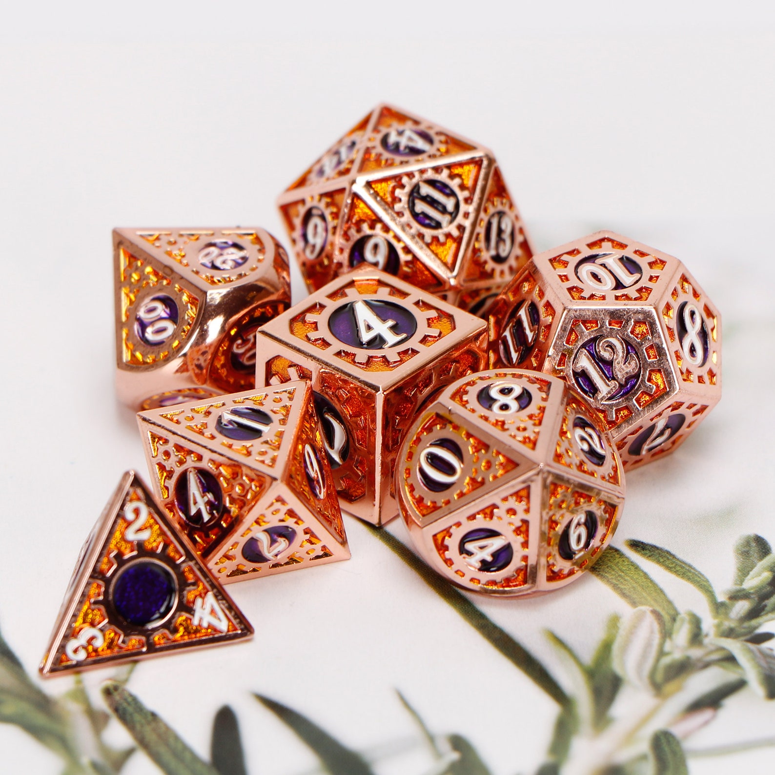 DND dice set / metal dice / mechanical dice / d&d dice / Etsy