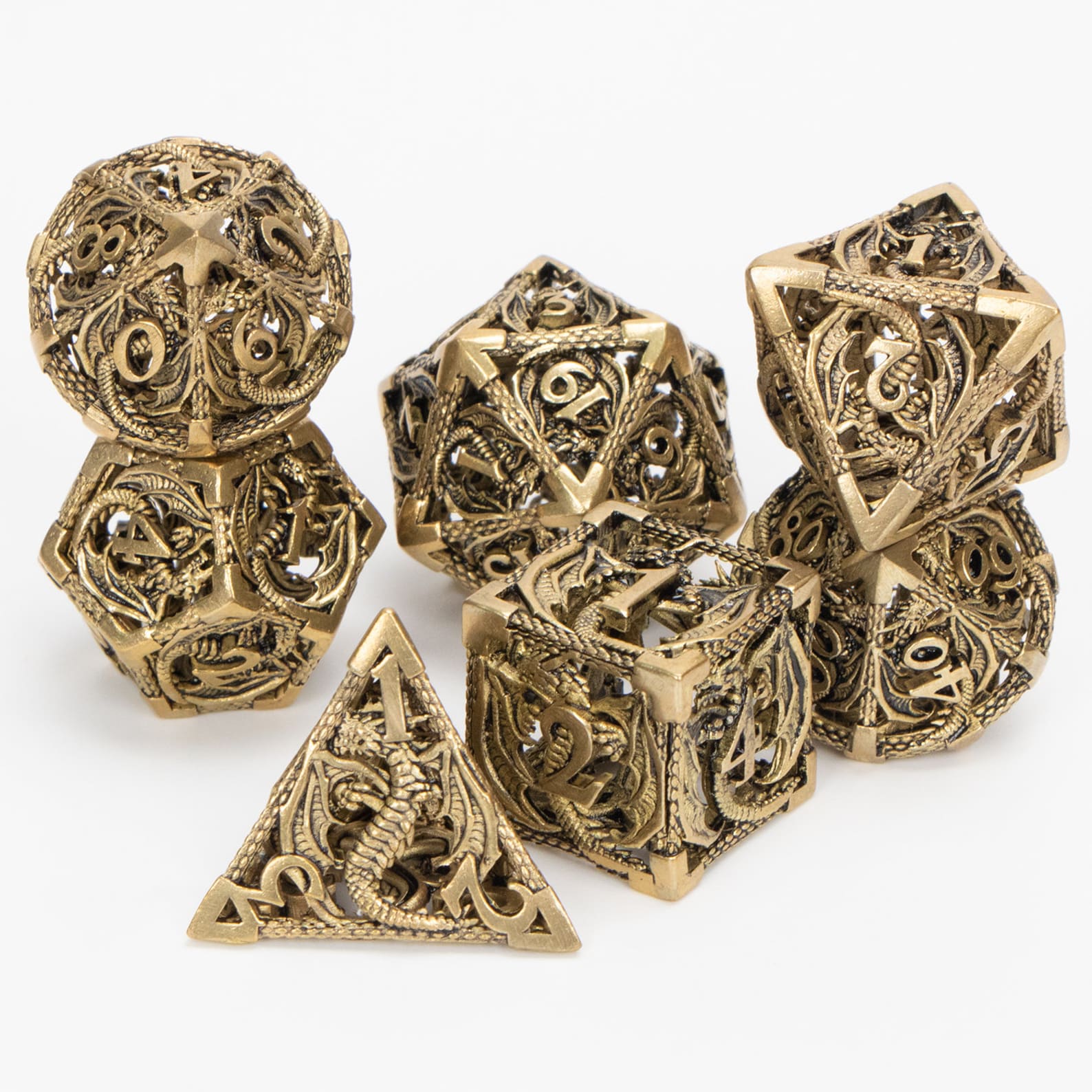Metal D&D Dice7 Pcs Metal DND Dice Polyhedral Metal Dice Etsy