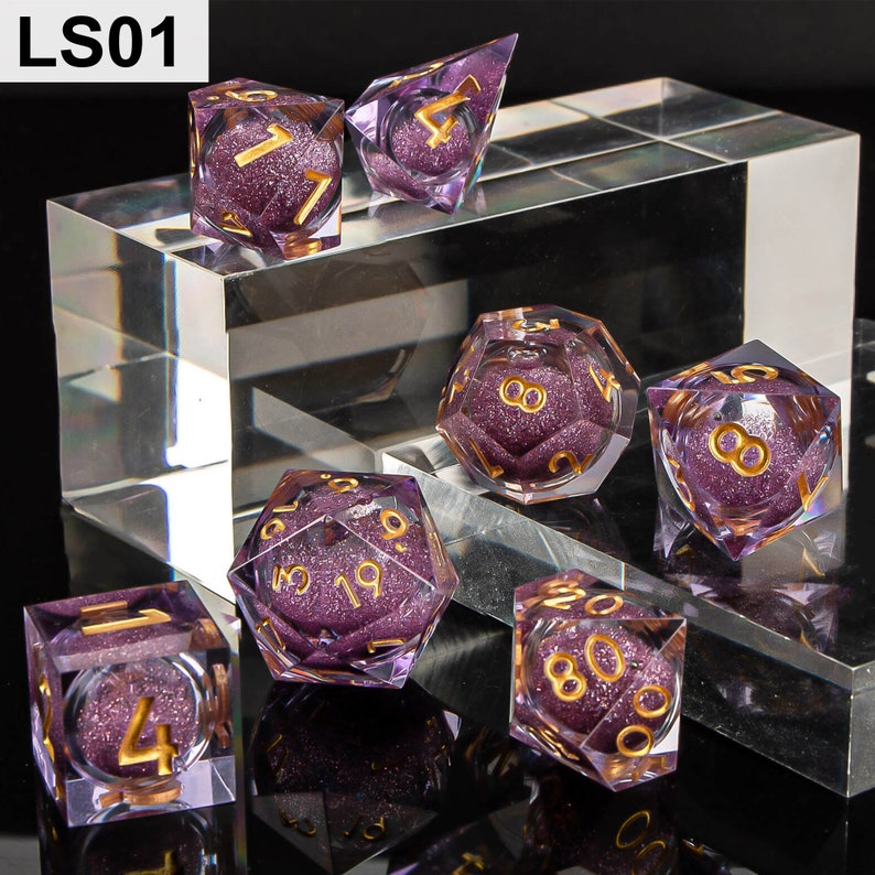 Liquid Core Dice Set DND Resin Dice Set D&D Dice Set for Etsy