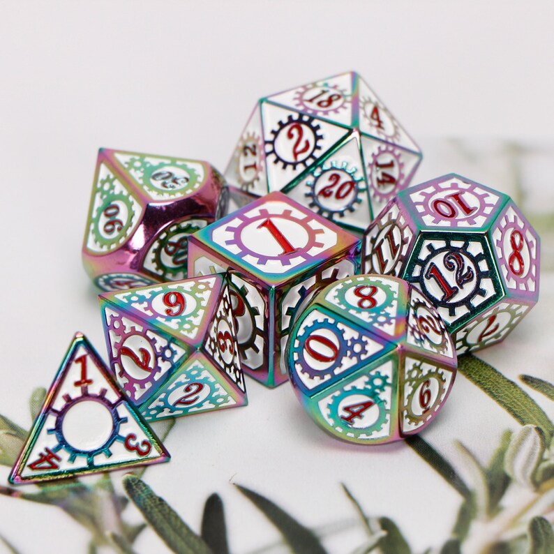 Dnd Dice Metal / Mechanical Dice / Rpg Dice / Dragon Dice / Etsy