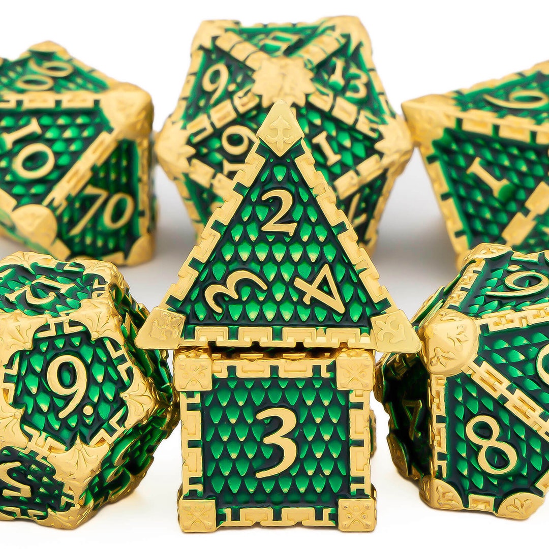 Antique Iron DND Metal Dice Set Silver Pirate D&D Polyhedral Etsy