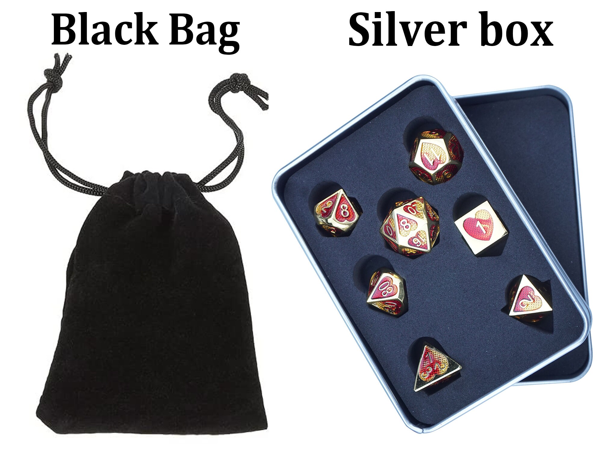 DND Dice Set / Metal Dice / RPG Dice / D&D Dice / Dragon Dice Etsy