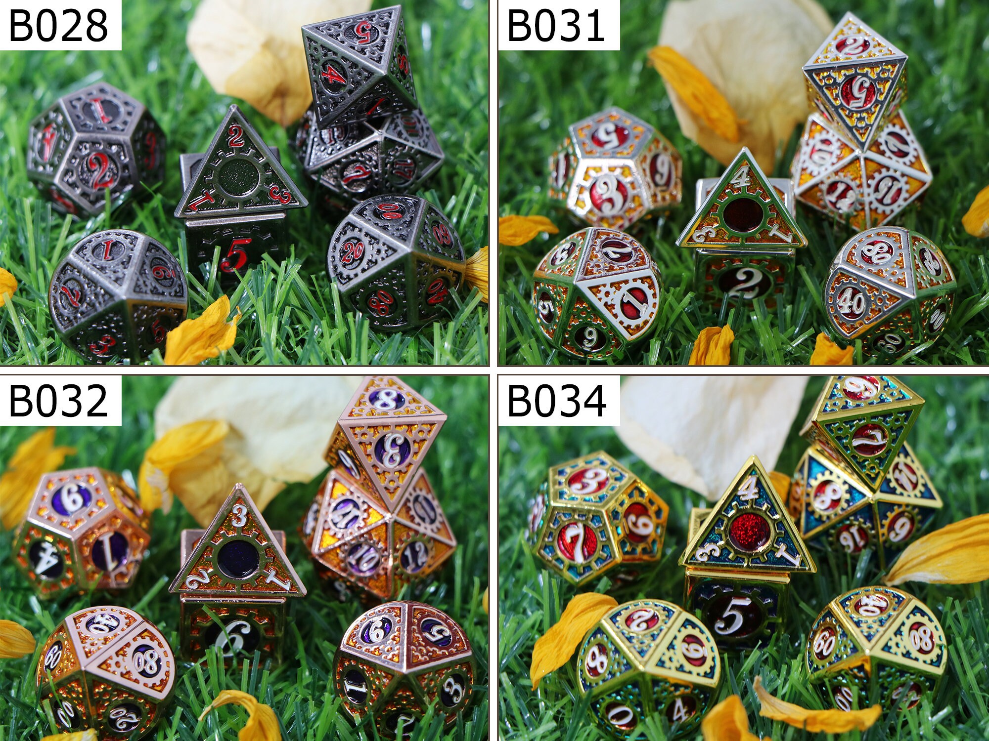 Dnd dice set metal / mtg dice / dungeons and dragons / d&d Etsy