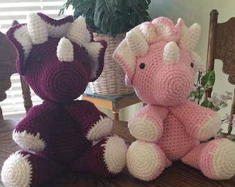 Crochet Triceratops - Amigurumi Triceratops