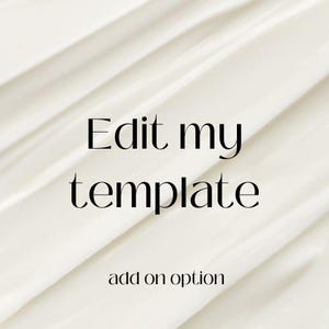 Edit My Template Add-On Option