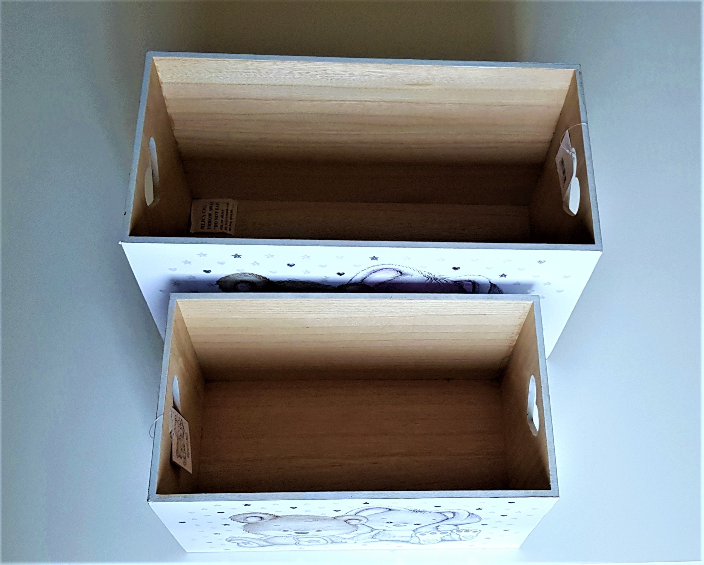 Almacenamiento personalizado de madera de caja para bebés | Etsy