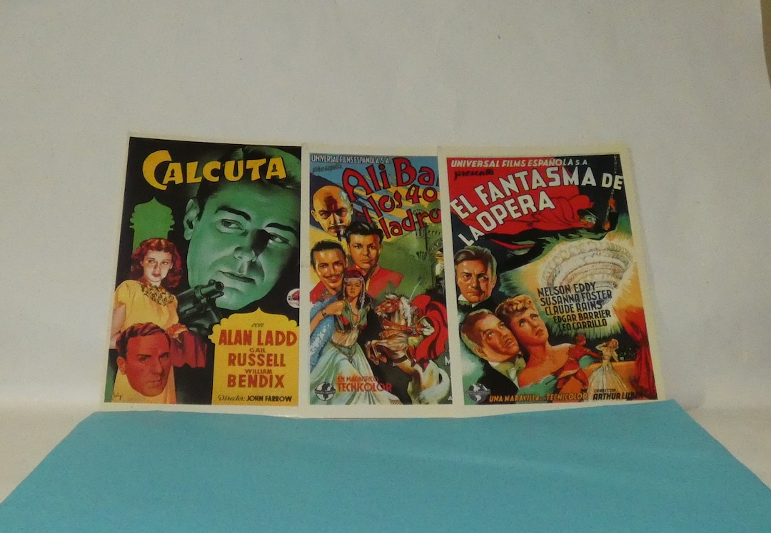 3 Movie Poster Postcards Vintage Original Movie Posters Etsy