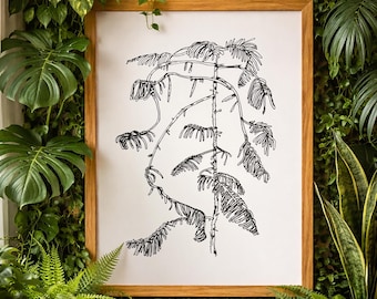 Planta - Impresión artística Risograph