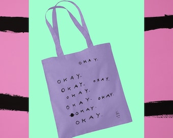 Tas van geverfde stof / katoenen tas