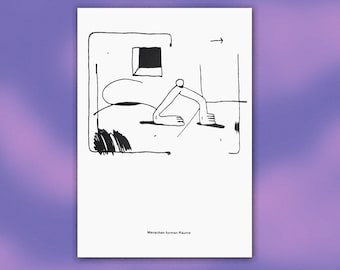 People shape spaces - risography art print